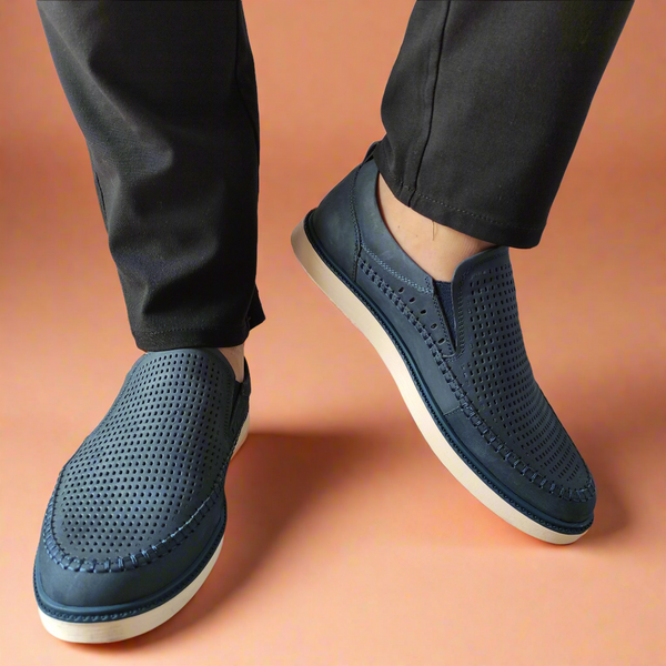 PANTOFI PERFORATI BARBATI MELS Z1248703-5 BLEUMARIN - imagine 3