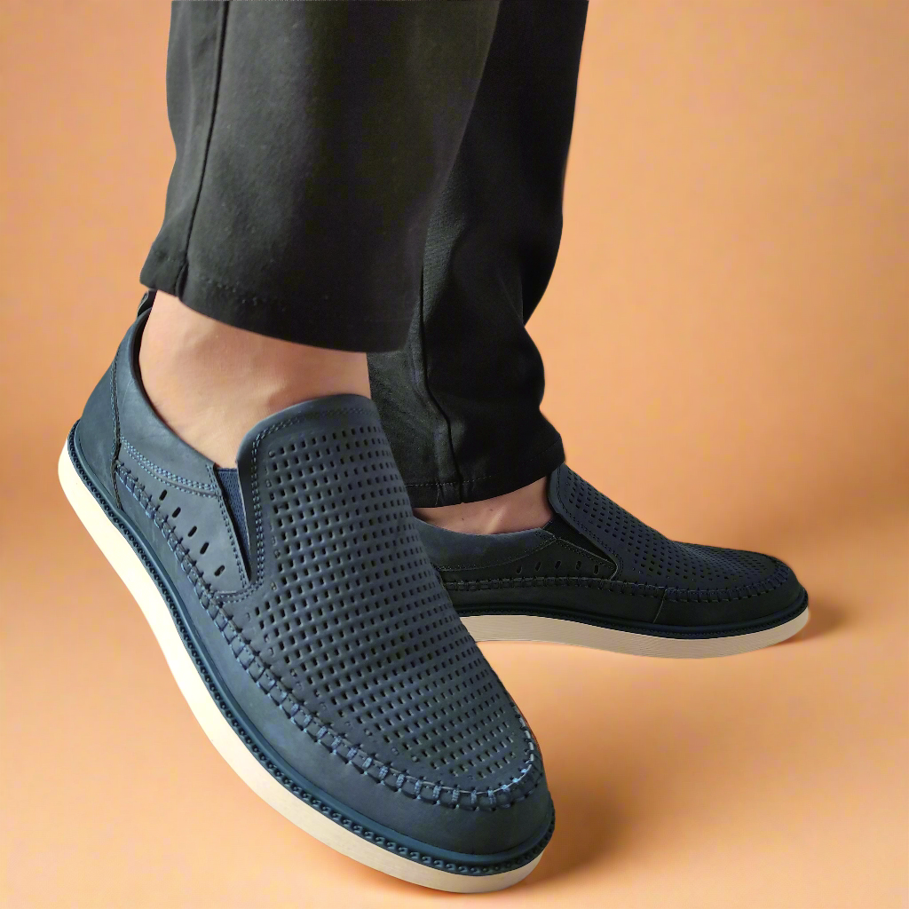 PANTOFI PERFORATI BARBATI MELS Z1248703-5 BLEUMARIN - imagine 6