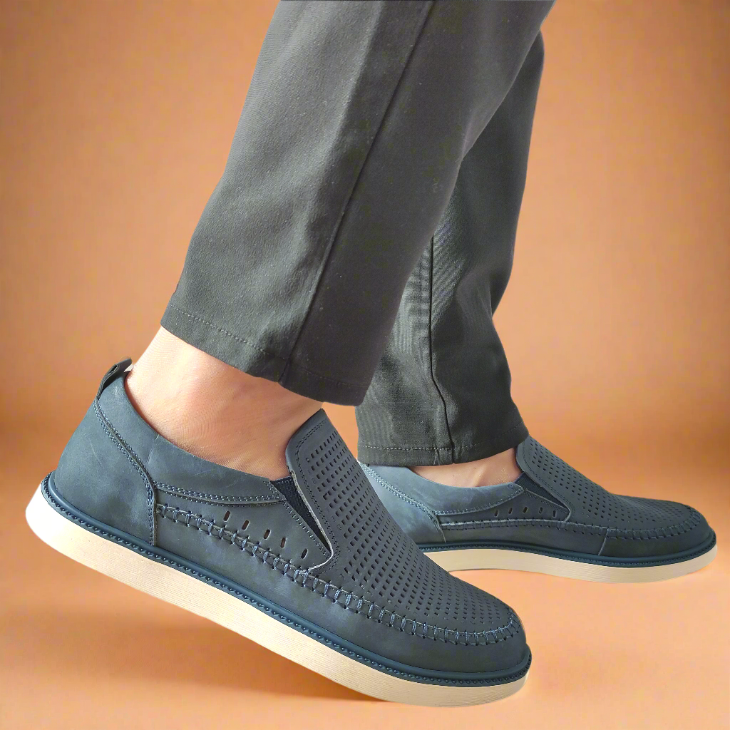PANTOFI PERFORATI BARBATI MELS Z1248703-5 BLEUMARIN - imagine 2