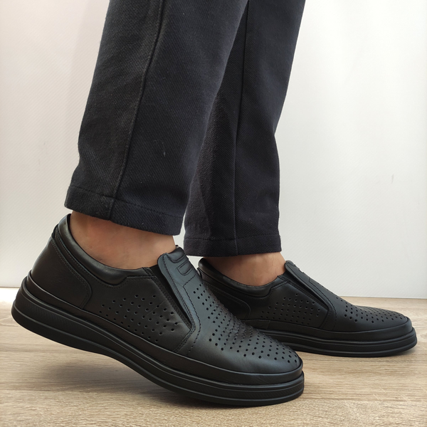 PANTOFI PERFORATI BARBATI NICOLIS 207637 NEGRI - imagine 3