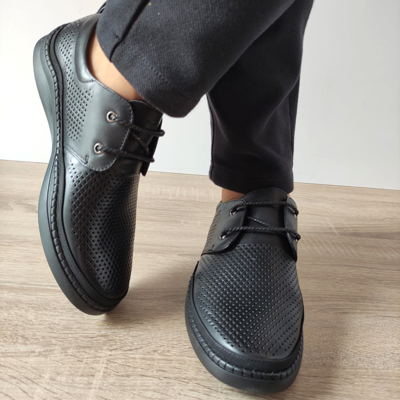 PANTOFI PERFORATI BARBATI OTTER 64000A 01-N NEGRI - imagine 5