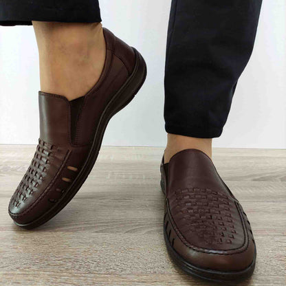 PANTOFI PERFORATI CASUAL BARBATI OTTER OT148 C4-N MARO