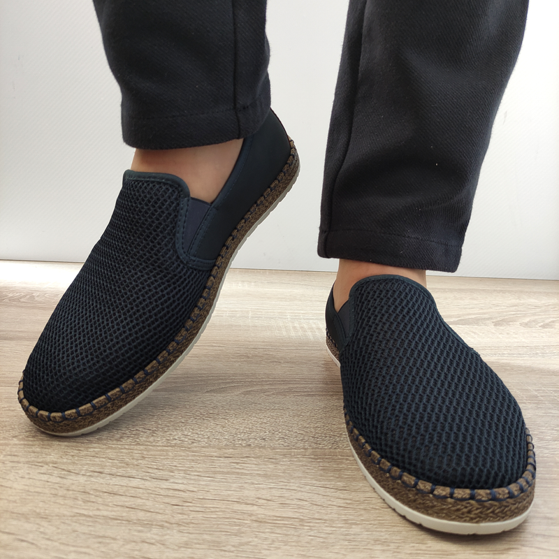 PANTOFI PERFORATI CASUAL BARBATI RIEKER B5265-14 BLEUMARIN - imagine 4