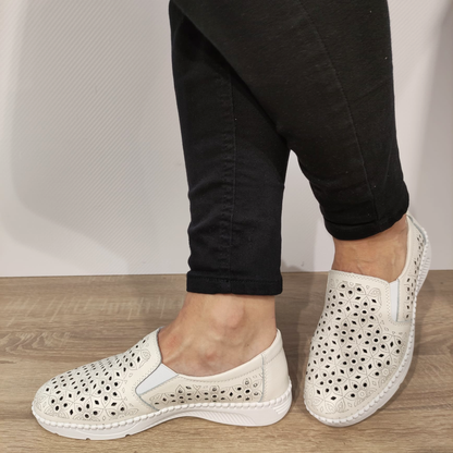 PANTOFI PERFORATI CASUAL DAMA FEELING S004 CREM