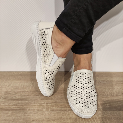 PANTOFI PERFORATI CASUAL DAMA FEELING S004 CREM