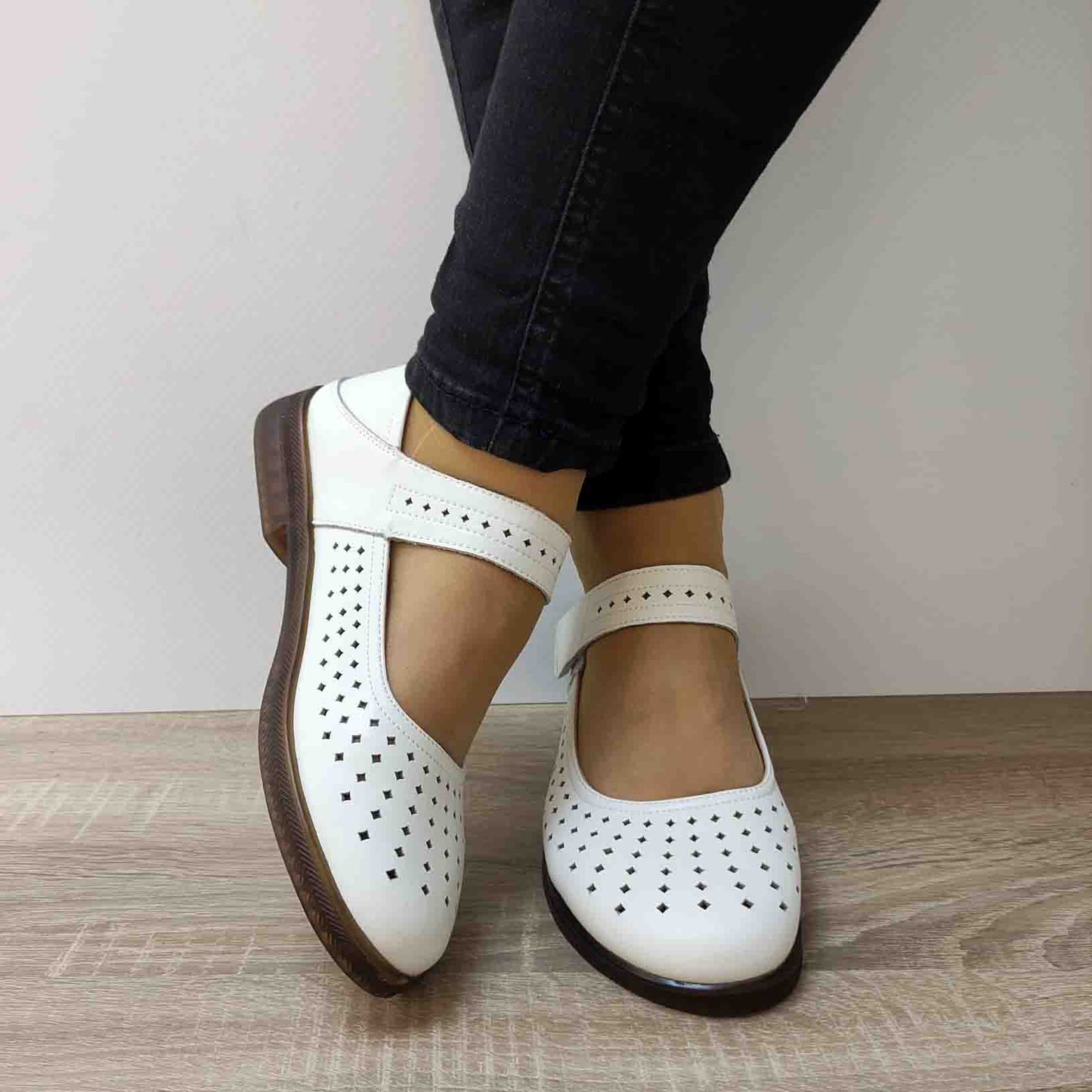 PANTOFI PERFORATI CASUAL DAMA FORMAZIONE 2285 CREM