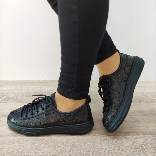 PANTOFI PERFORATI CASUAL DAMA FORMAZIONE 98088 NEGRI