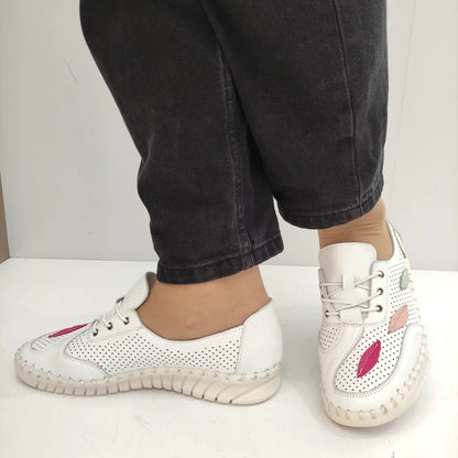 PANTOFI PERFORATI DAMA BIO FLEX ST-622 ALBI