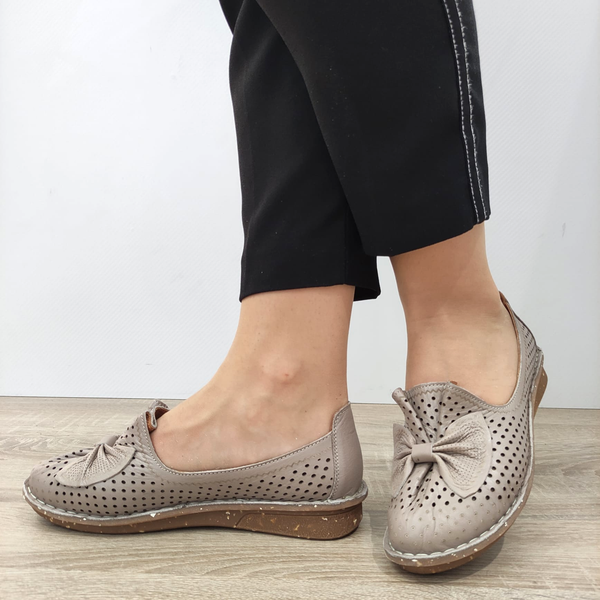 PANTOFI PERFORATI DAMA DOGATI 101131-1 GREJ - imagine 3