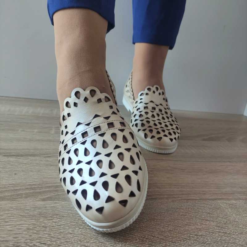 PANTOFI PERFORATI DAMA DOGATI 106 BEJ SIDEF