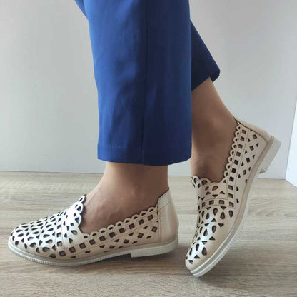 PANTOFI PERFORATI DAMA DOGATI 106 BEJ SIDEF