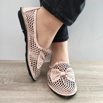 PANTOFI PERFORATI DAMA DOGATI 6670-21 ROZ PUDRA