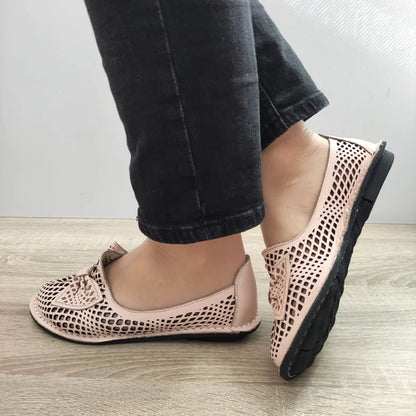 PANTOFI PERFORATI DAMA DOGATI 6670-21 ROZ PUDRA