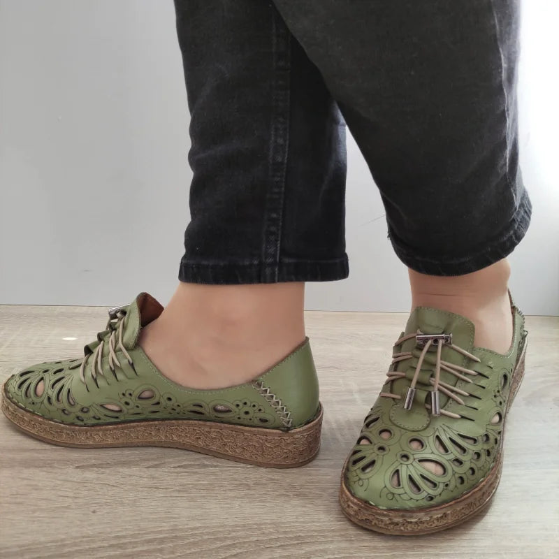 PANTOFI PERFORATI DAMA DOGATI 7154-1 OLIVE - imagine 4