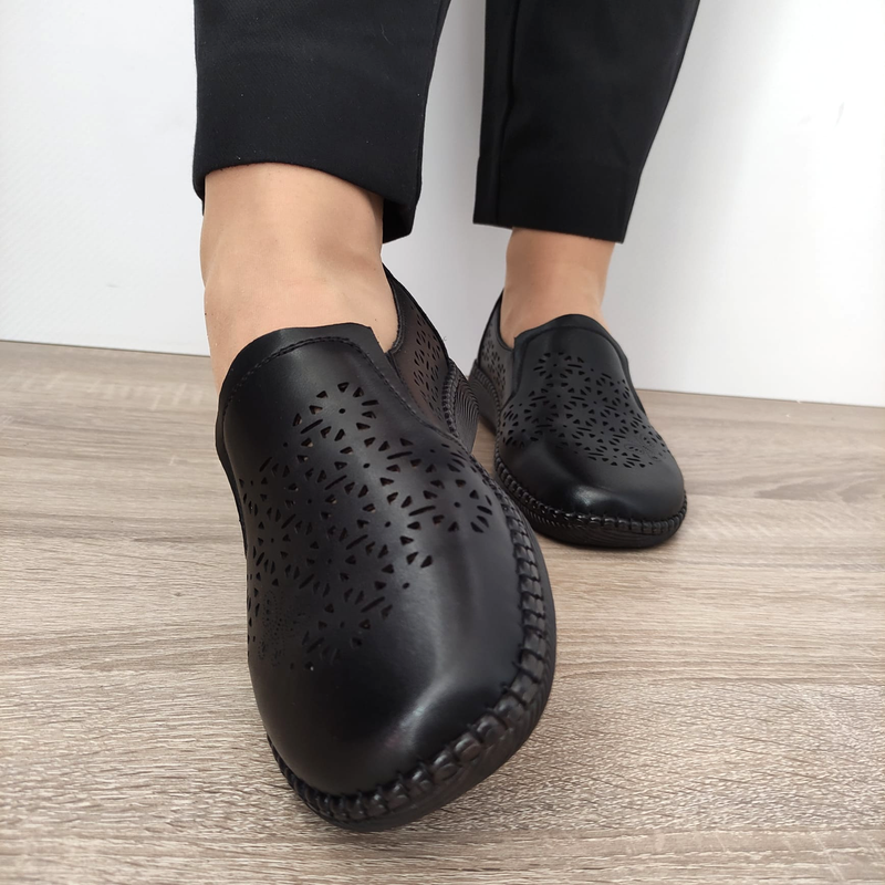 PANTOFI PERFORATI DAMA FORMAZIONE 991-1 NEGRI - imagine 5