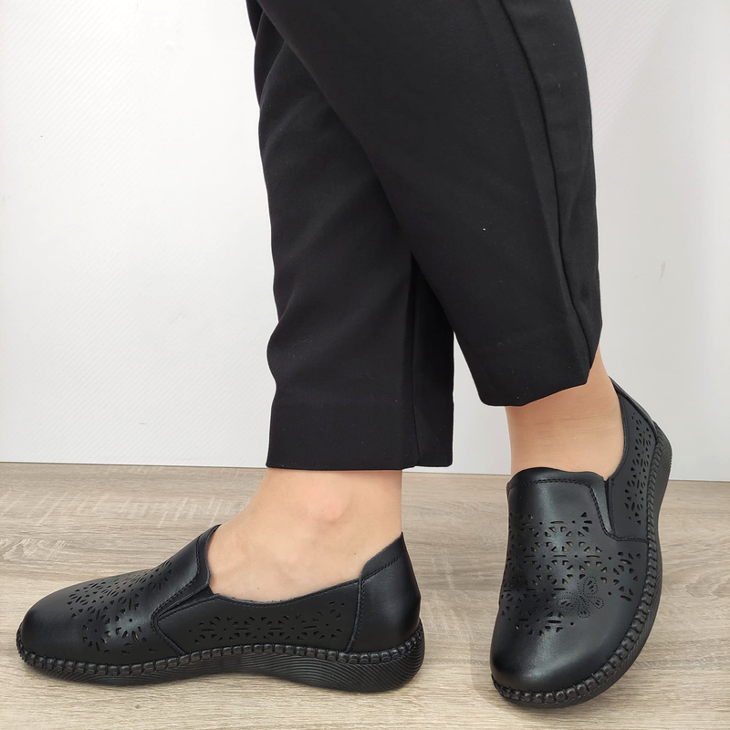 PANTOFI PERFORATI DAMA FORMAZIONE 991-1 NEGRI - imagine 3