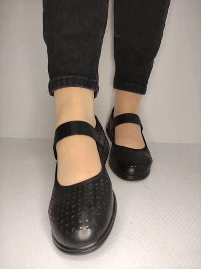 PANTOFI PERFORATI DAMA KARISMA 60020A 01-N NEGRI