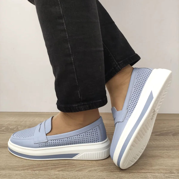 PANTOFI PERFORATI DAMA MARIA CONTI B929724 BLEU - imagine 3