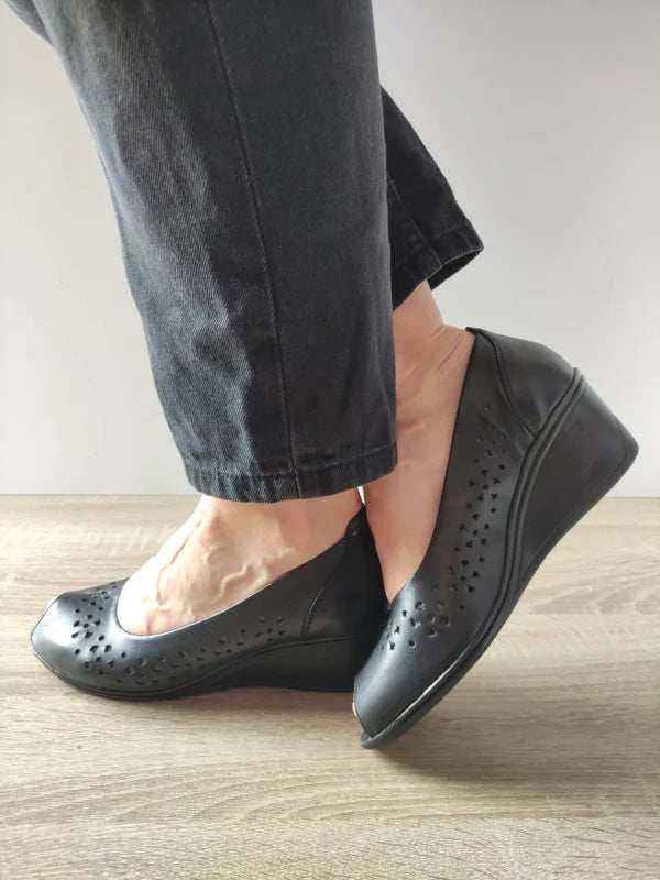 PANTOFI CASUAL PERFORATI DAMA NICOLIS 56293 NEGRI - imagine 4
