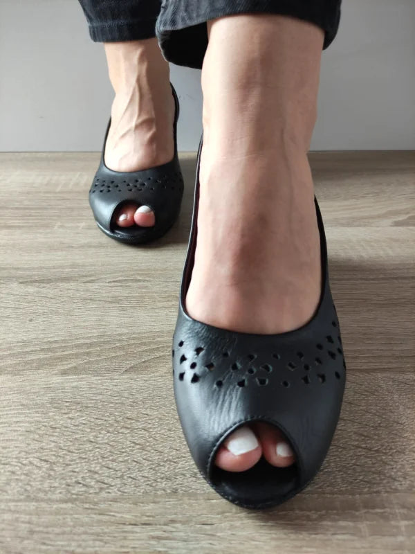 PANTOFI CASUAL PERFORATI DAMA NICOLIS 56293 NEGRI - imagine 5