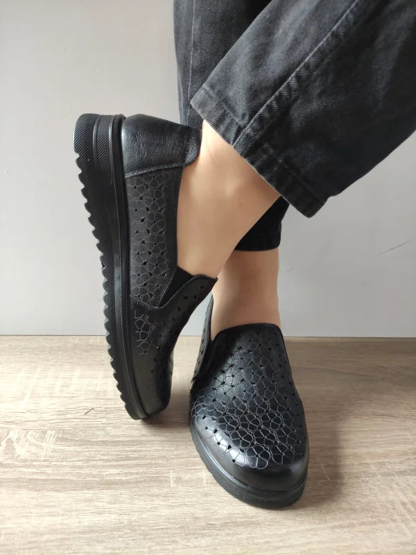 PANTOFI CASUAL PERFORATI DAMA PASS 460006A 01-N NEGRI - imagine 3