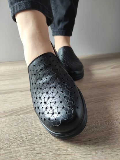PANTOFI CASUAL PERFORATI DAMA PASS 460006A 01-N NEGRI