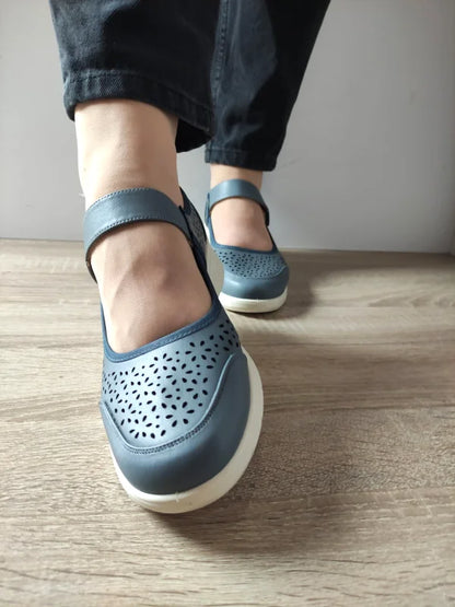 PANTOFI CASUAL PERFORATI DAMA PASS 860022B 51-N ALBASTRI DENIM