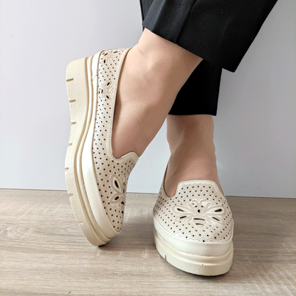 PANTOFI PERFORATI DAMA PERLLA 186-19 BEJ