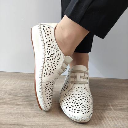 PANTOFI PERFORATI DAMA PIKOLINOS 655-4783 CREM NATA