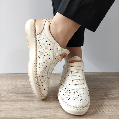 PANTOFI PERFORATI DAMA PIKOLINOS W6B-6515C1 BEJ NATA