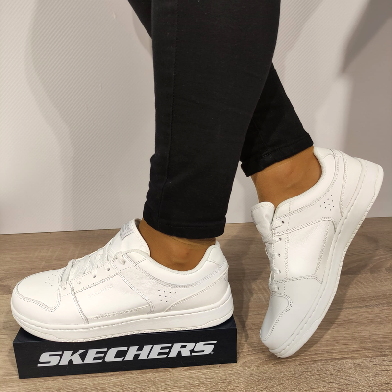 PANTOFI SPORT ADOLESCENTI (FETE / BAIETI) SKECHERS 104350 ALBI - imagine 2