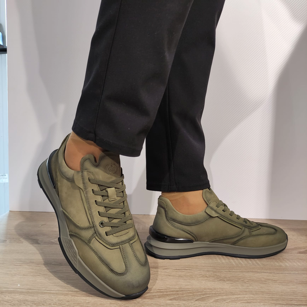 PANTOFI SPORT BARBATI FRANCO GERARDO 8606 OLIVE - imagine 5