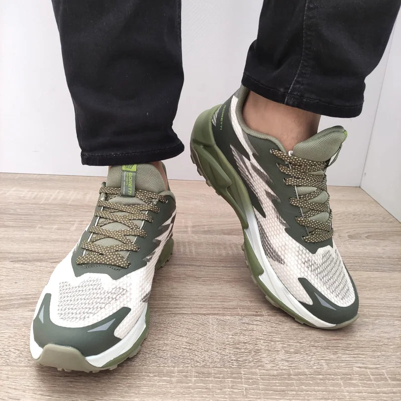 PANTOFI SPORT BARBATI GORETTI 30126 VERZI OLIVE - imagine 5