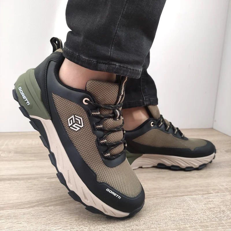 PANTOFI SPORT BARBATI GORETTI 31089 VERZI KAKI - imagine 4