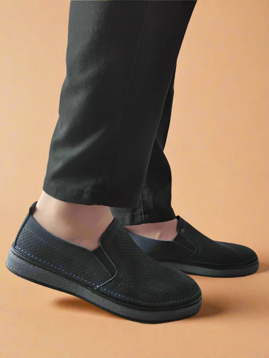 PANTOFI CASUAL PERFORATI BARBATI GORETTI B69-320 BLEUMARIN - imagine 5