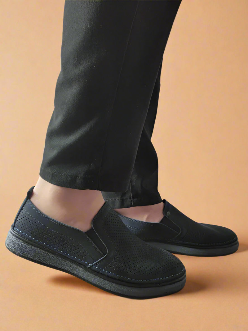 PANTOFI CASUAL PERFORATI BARBATI GORETTI B69-320 BLEUMARIN - imagine 5