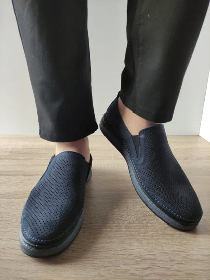 PANTOFI CASUAL PERFORATI BARBATI GORETTI B69-320 BLEUMARIN