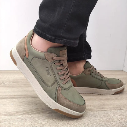 PANTOFI SPORT BARBATI RIEKER 17506-52 VERDE KAKI