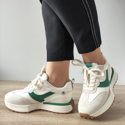 PANTOFI SPORT DAMA FRANCO GERARDO 6511 BEJ + VERZI