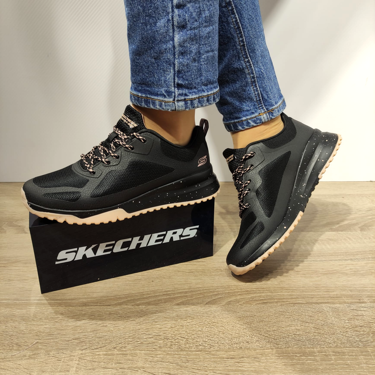 PANTOFI SPORT DAMA SKECHERS 117186 BLK - imagine 5