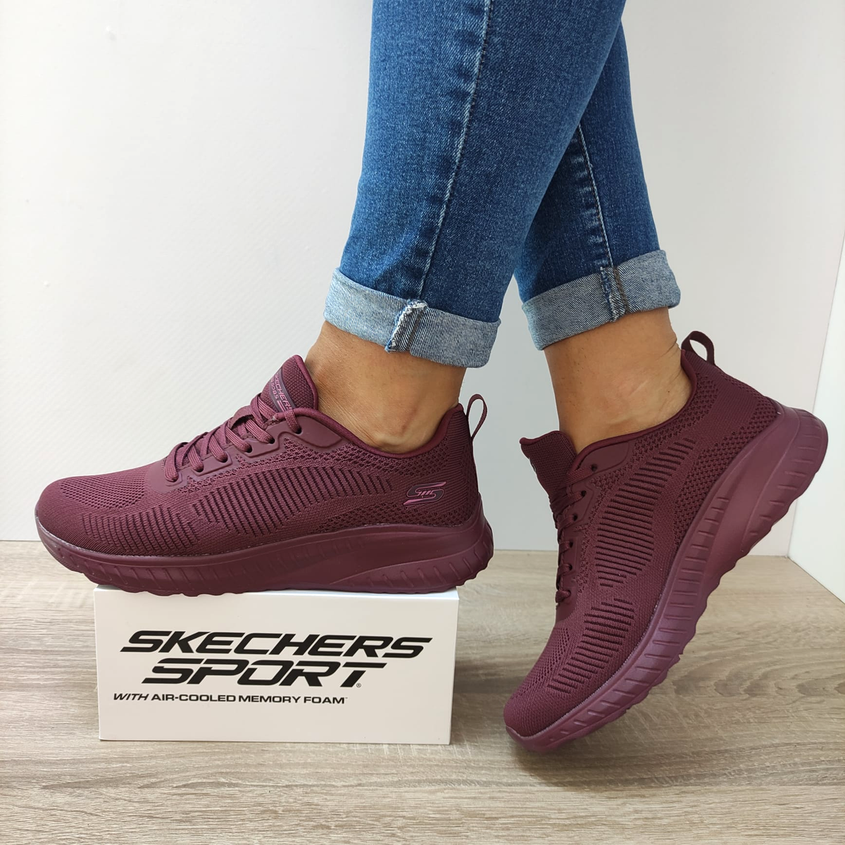 PANTOFI SPORT DAMA SKECHERS 117209 PLUM - imagine 6