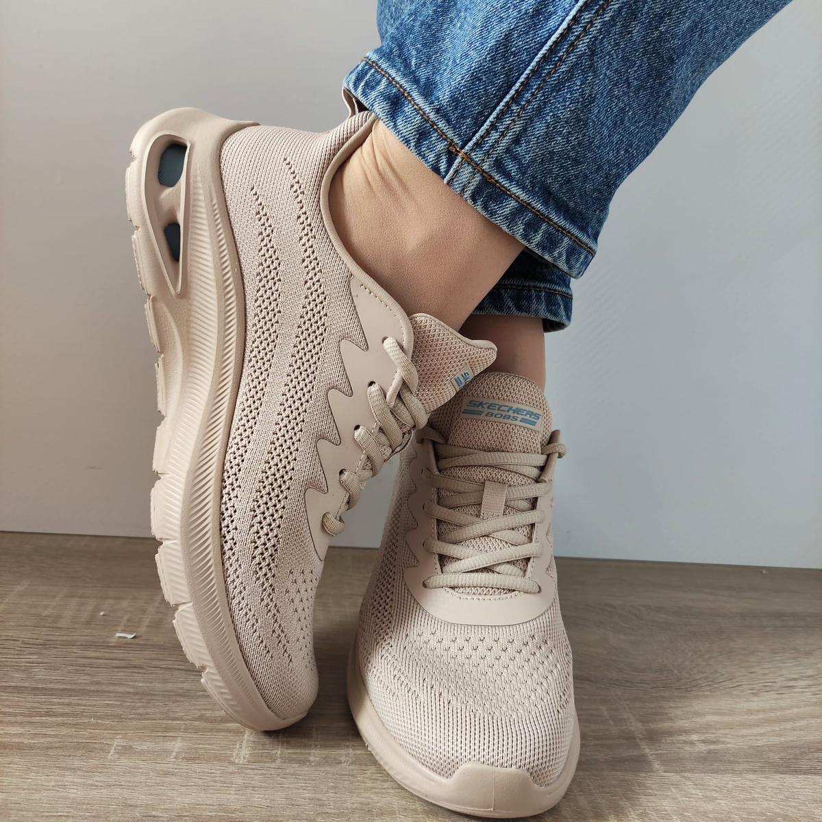 PANTOFI SPORT DAMA SKECHERS 117441 TAN - imagine 3