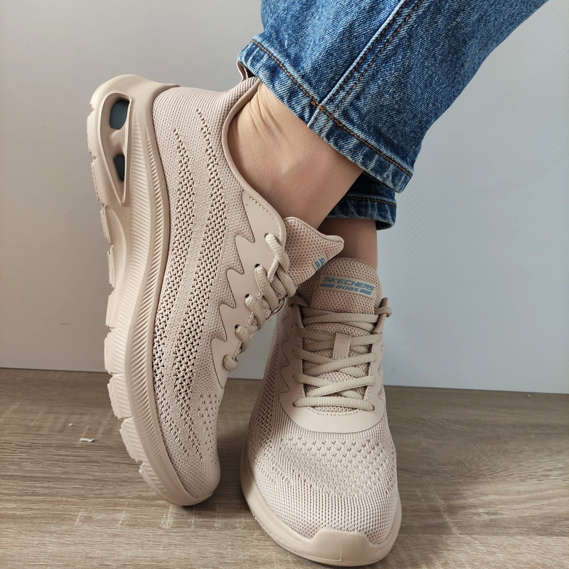 PANTOFI SPORT DAMA SKECHERS 117441 TAN - imagine 3