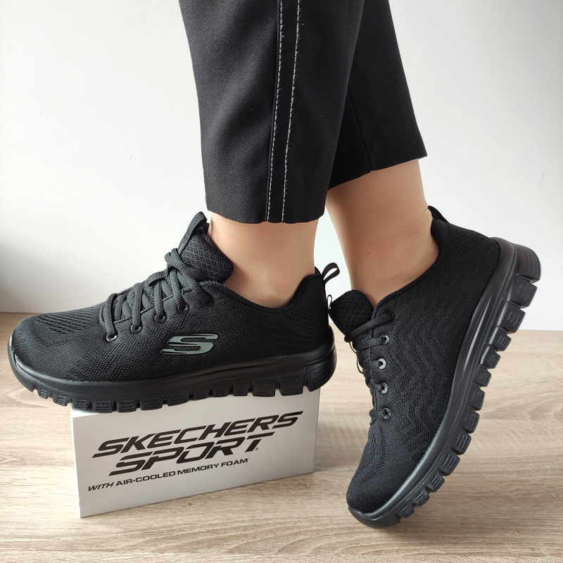 PANTOFI SPORT DAMA SKECHERS 12615 BBK - imagine 2