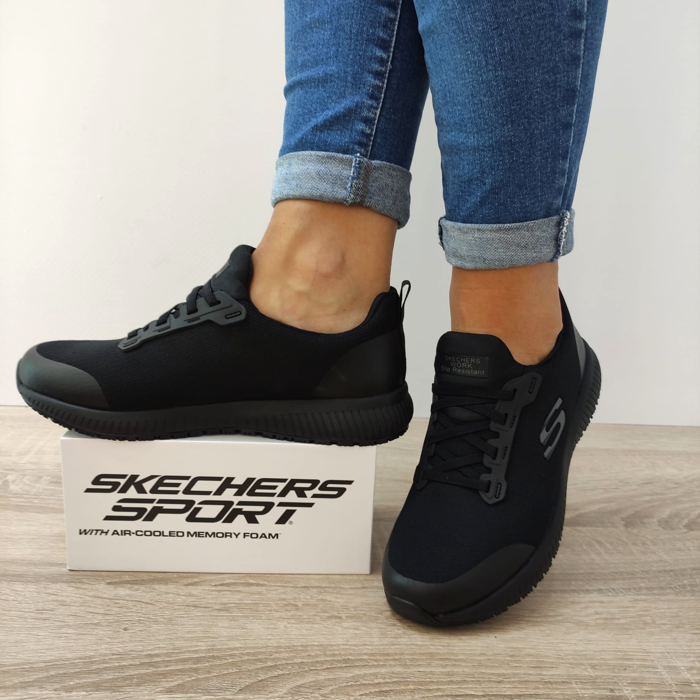 PANTOFI SPORT DAMA SKECHERS 77222EC BLK