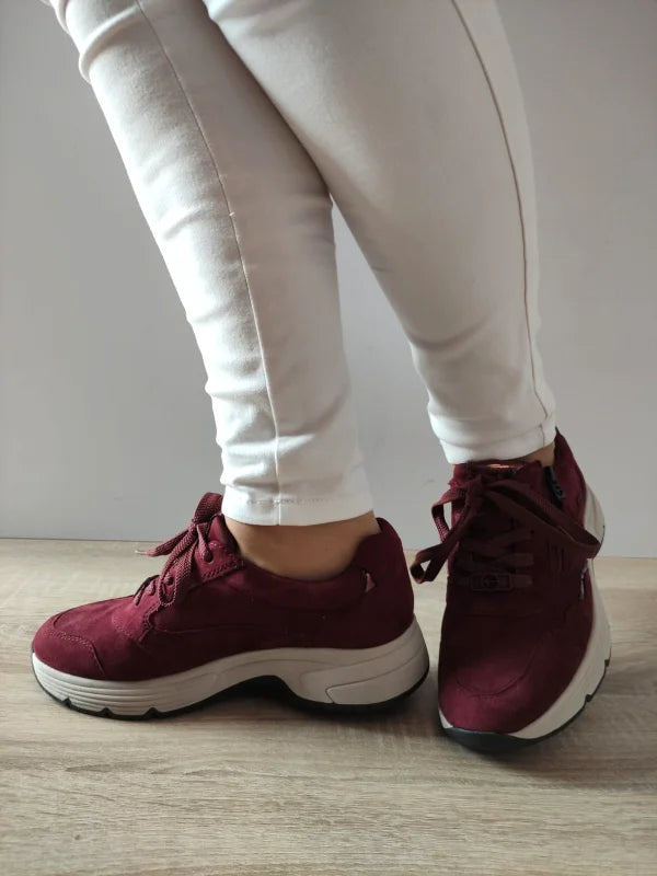 PANTOFI SPORT DAMA TAMARIS 83704-45 BORDO VELUR - imagine 2
