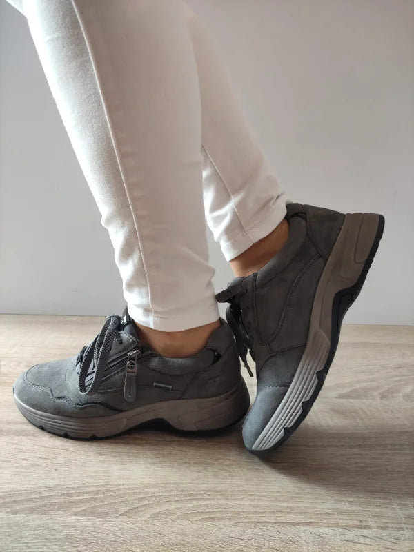PANTOFI SPORT DAMA TAMARIS 83704-45 GRI ANTRACIT VELUR