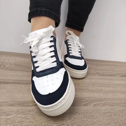 PANTOFI SPORT RIEKER N6410-80 ALBI CU BLEUMARIN