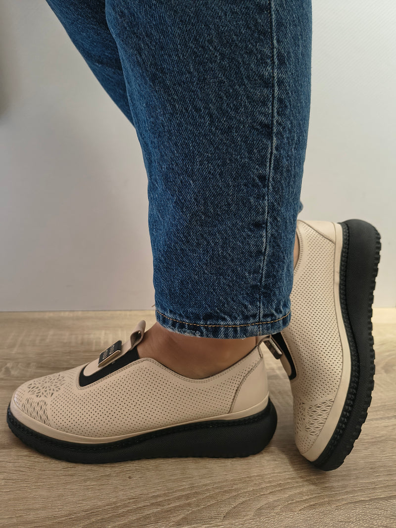 PANTOFI CASUAL DAMA DOGATI 017 542 BEJ - imagine 3