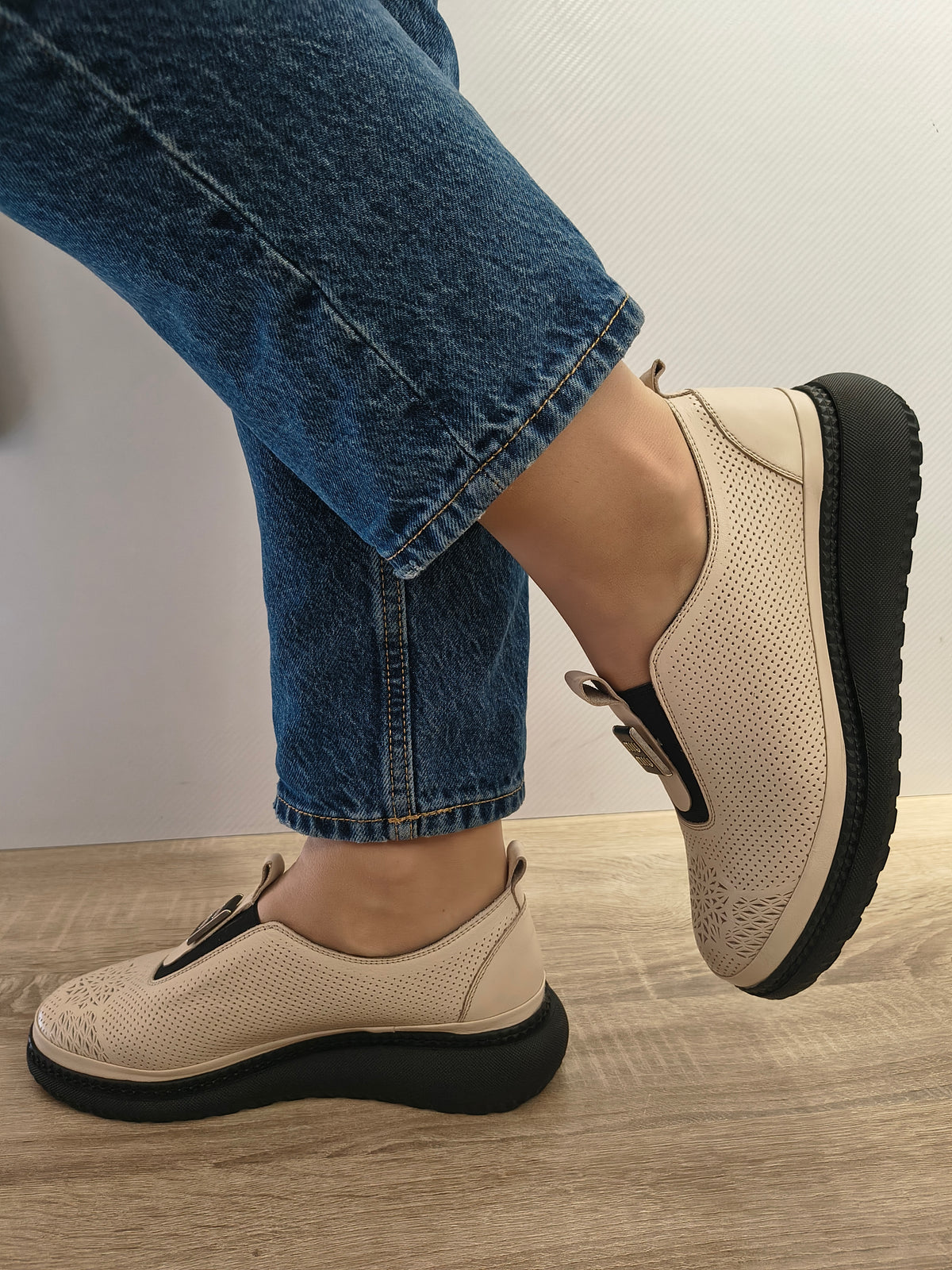 PANTOFI CASUAL DAMA DOGATI 017 542 BEJ - imagine 6